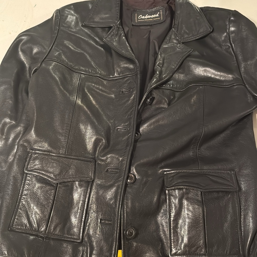 Oakwood Men's Black Leather Jacket